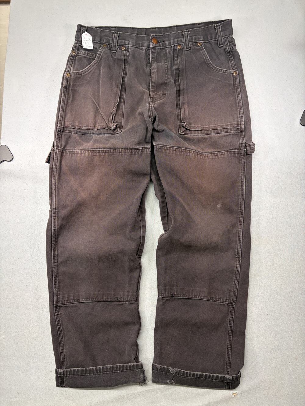 Sunfaded Dickies Charcoal Canvas Carpenter Double Knee Pants